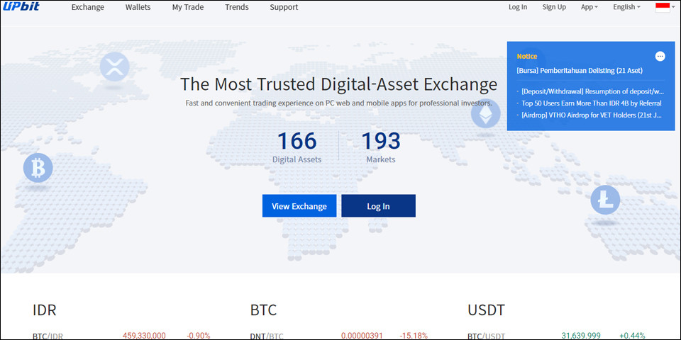 이미지=업비트 인도네시아 홈페이지 갈무리