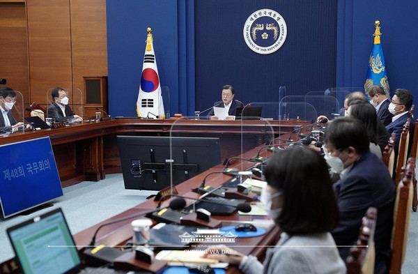 ▲국무회의에서 발언 중인 문재인 대통령 (사진출처=청와대 홈페이지)