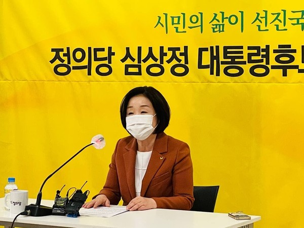 ▲정의당 심상정 대선 후보 (사진출처=심상정 후보 페이스북)