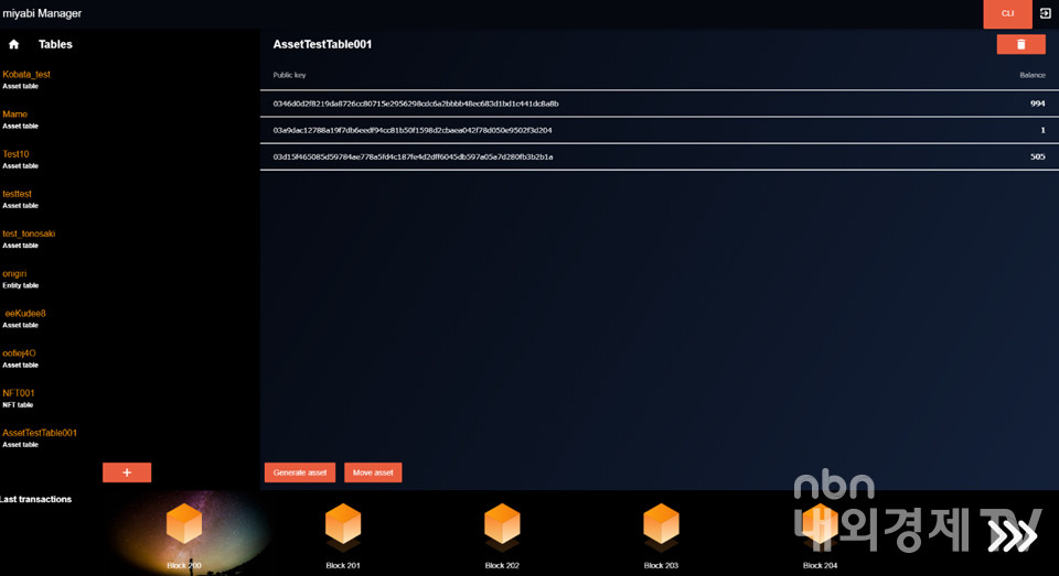 미야비의 초창기 그래픽 유저 인터페이스(GUI) / 자료=비트플라이어 블록체인