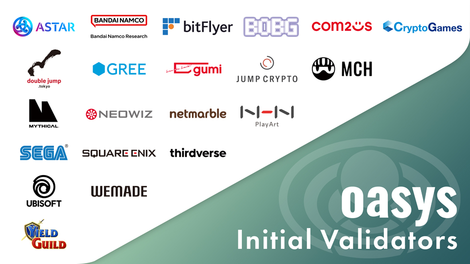 10월 20일 기준 오아시스의 초기 검증자(initial validator) / 자료=오아시스