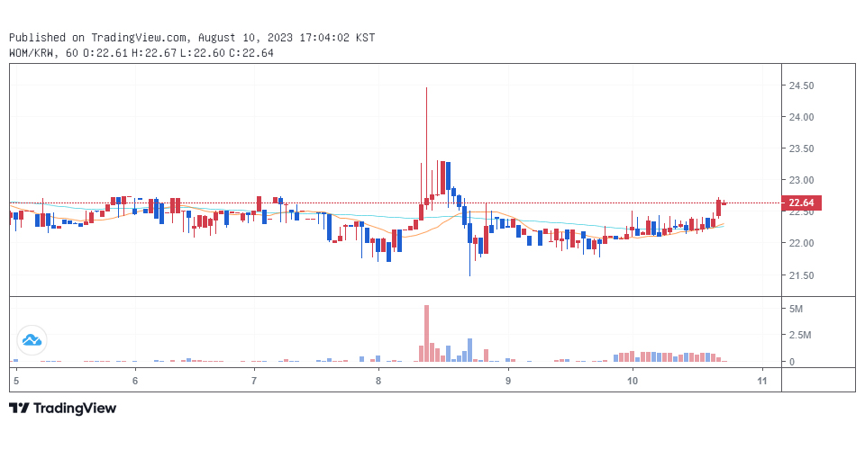 왐토큰은 빗썸에서 거래 중인 프로젝트라 탈출은 가능하다. / 자료=빗썸, 트레이딩뷰