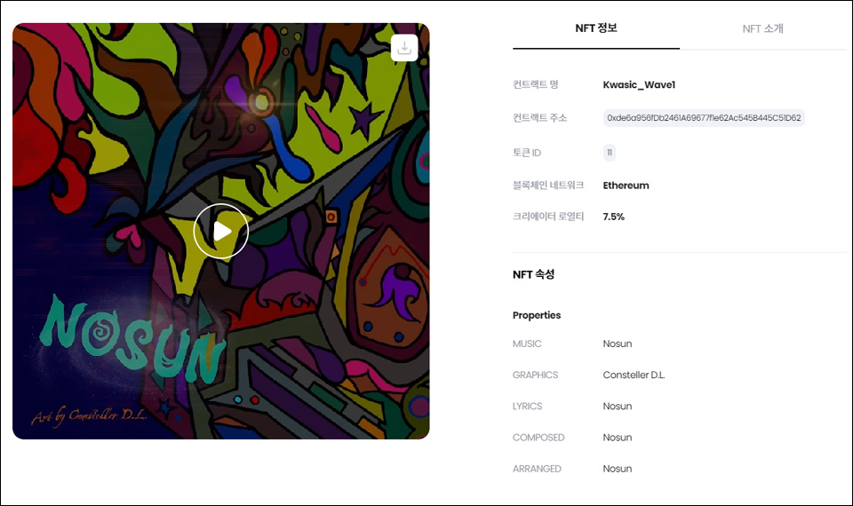코빗에서 판매 중인 NFT / 자료=코빗