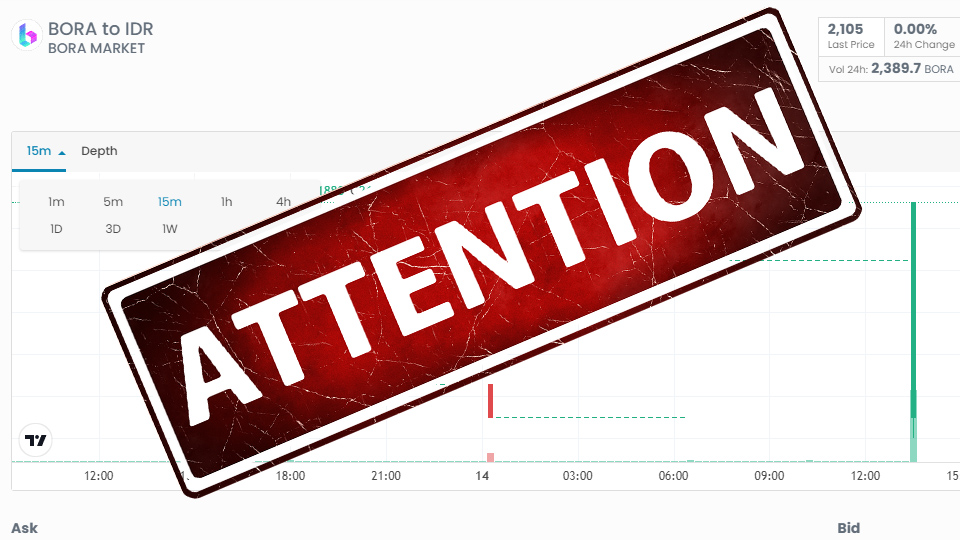 인도닥스의 루피아 마켓에서 거래 중인 보라의 마지막 모습 / 그래픽=내외경제TV