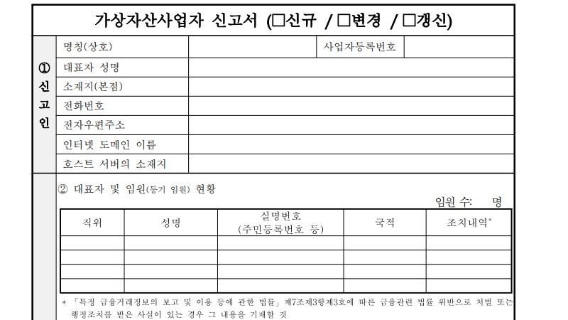 바스프 신고서 양식 / 자료=금융정보분석원