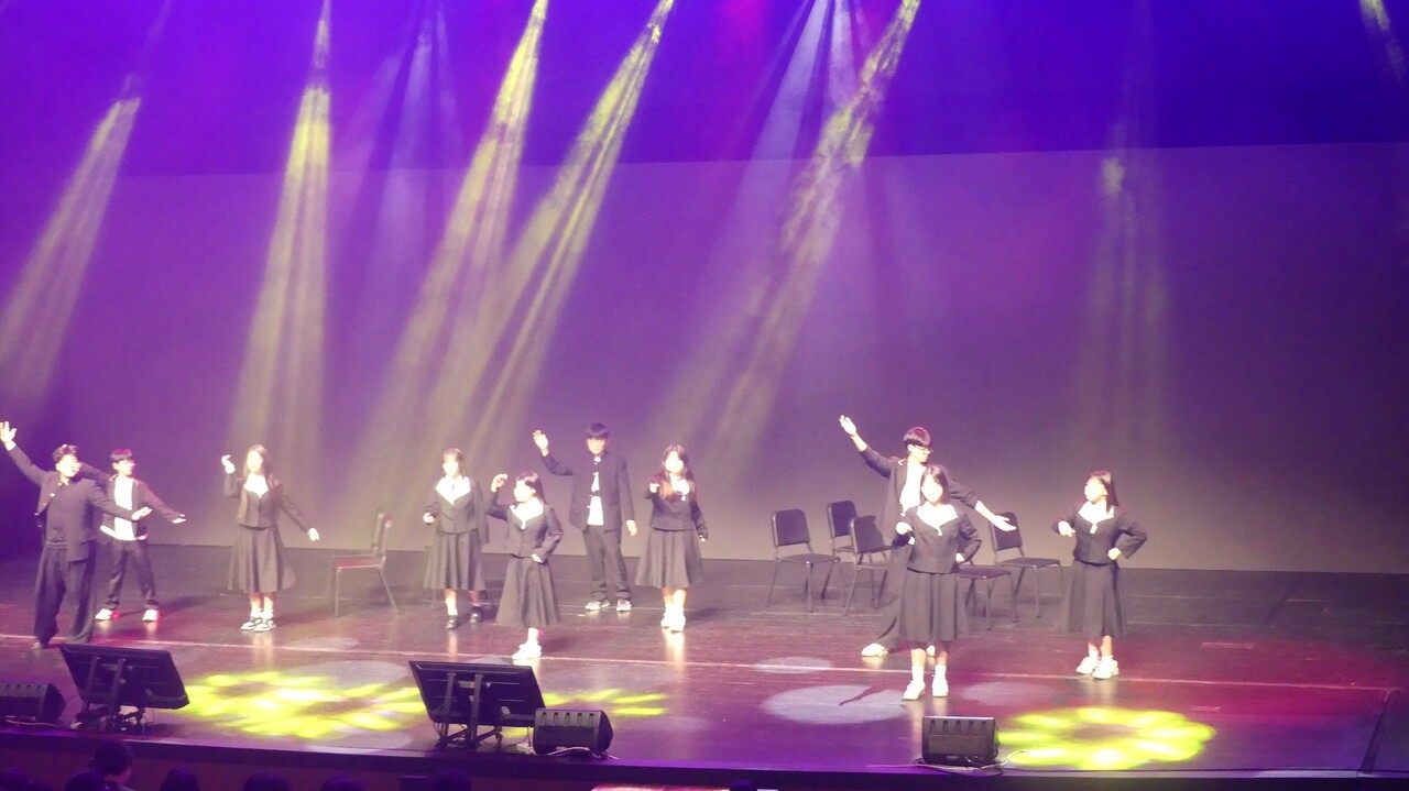 청소년 뮤지컬 스쿨의 중간 공연 모습 [사진=양상현 기자]