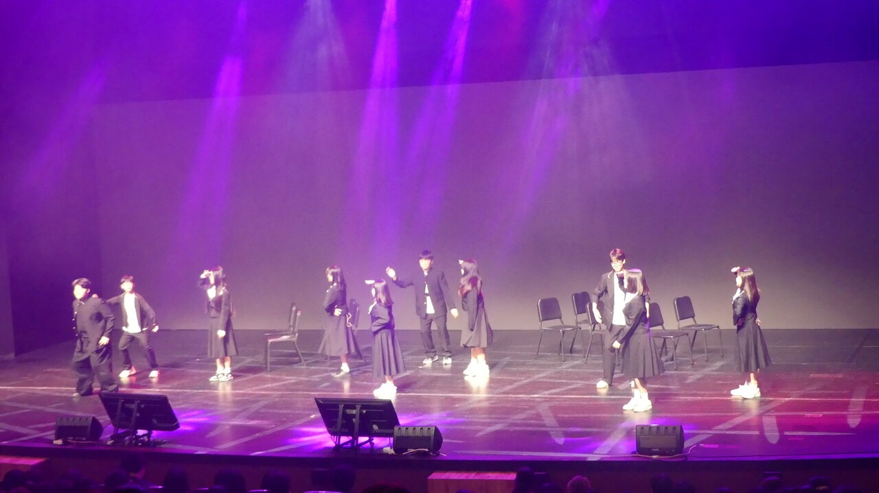 청소년 뮤지컬 스쿨의 중간 공연 모습 [사진=양상현 기자]